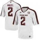 Men's Texas A&M Aggies Custom White Stitched Football Jersey