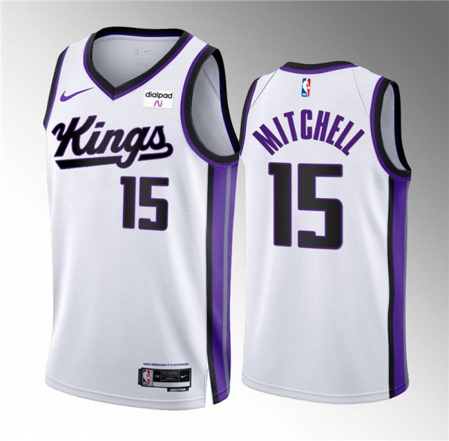 Sacramento Kings #15 Davion Mitchell White 2023/24 Association Edition ...