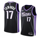 Men's Sacramento Kings #17 Kessler Edwards Black 2023/24 Icon Edition Swingman Stitched Jersey