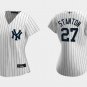 New York Yankees #27 Giancarlo Stanton White Cool Base Stitched Baseball Jersey