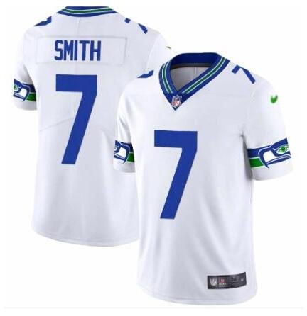 Custom Seattle Seahawks Active Player White Throwback Vapor Stitched Football Jersey