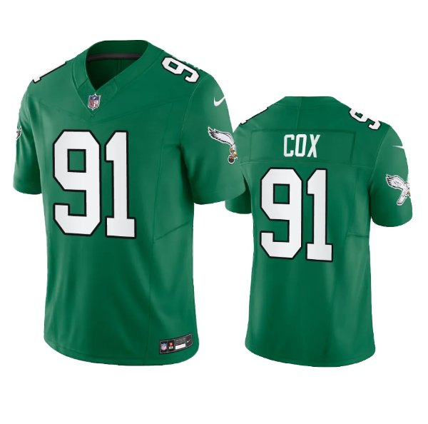 Philadelphia Eagles #91 Fletcher Cox Green 2023 F.U.S.E. Vapor ...