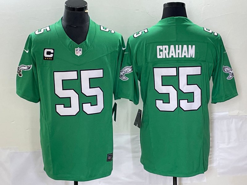 Philadelphia Eagles 55 Brandon Graham Green 2023 F.U.S.E. With C Patch Stitched Jersey