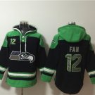 Men's Seattle Seahawks #12 Fan Black Ageless Must-Have Lace-Up Pullover Hoodie Jersey