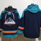 Men's New York Islanders Blank Black Ageless Must-Have Lace-Up Pullover Hoodie Jersey