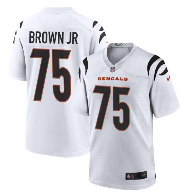 Cincinnati Bengals #75 Orlando Brown Jr. White Stitched Football Jersey