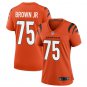 Cincinnati Bengals #75 Orlando Brown Jr. Orange Stitched Football Jersey