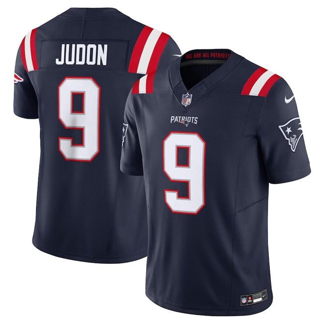 New England Patriots #9 Matthew Judon Navy 2023 F.U.S.E. Vapor Limited ...