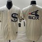 Chicago White Sox Cream Team Big Logo Stitched Baseball Jersey