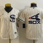Chicago White Sox Cream Team Big Logo Stitched Baseball Jersey