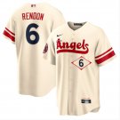 Los Angeles Angels #6 Anthony Rendon Number Cream 2022 City Connect Cool Base Stitched Jersey