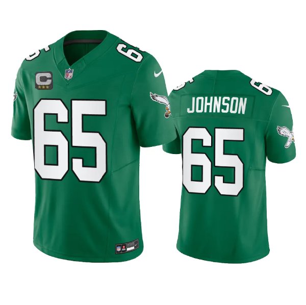 Philadelphia Eagles #65 Lane Johnson Green 2023 F.U.S.E. With C Patch ...