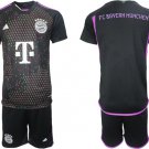 Men's Bayern Munich Custom 2023/24 Black Home Soccer Jersey Suit