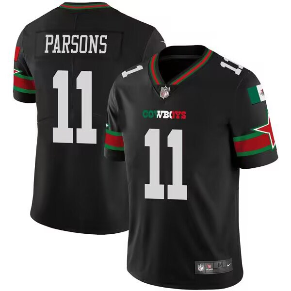 Mens Dallas Cowboys 11 Micah Parsons Black Mexico Vapor Limited