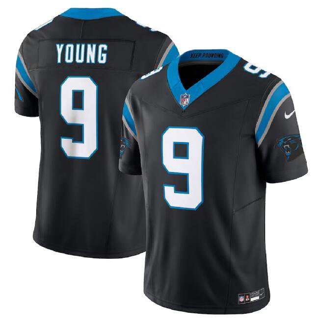 Carolina Panthers #9 Bryce Young Black 2023 F.U.S.E. Vapor Untouchable ...