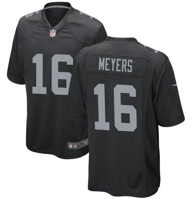 Las Vegas Raiders #16 Jakobi Meyers Black Stitched Football Jersey