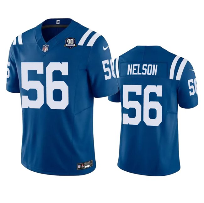 Indianapolis Colts #56 Quenton Nelson Blue Vapor F.U.S.E 40th ...