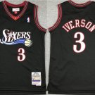 Philadelphia 76ers #3 Allen Iverson Black Stitched Jersey