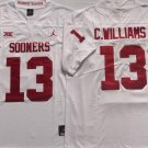 Men's Oklahoma Sooners #13 C.WILLIAMS White Stitched College Football Jersey