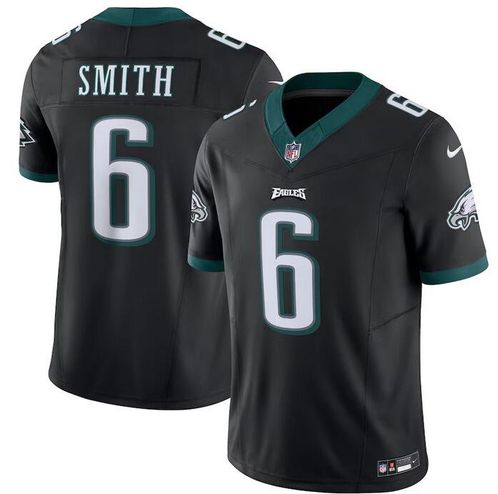 Philadelphia Eagles #6 DeVonta Smith Black 2023 F.U.S.E. Vapor ...