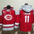 Men's Cincinnati Reds #11 Barry Larkin Red Ageless Must-Have Lace-Up Pullover Hoodie Jersey