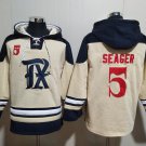 Men's Texas Rangers #5 Corey Seager Cream Ageless Must-Have Lace-Up Pullover Hoodie