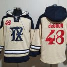 Men's Texas Rangers #48 Jacob DeGrom Cream Ageless Must-Have Lace-Up Pullover Hoodie