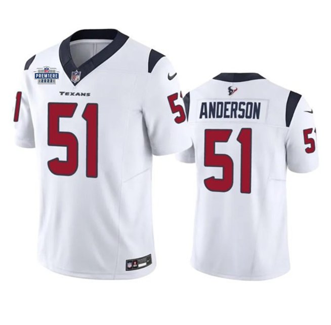 Texans #51 Will Anderson Jr. White 2023 F.U.S.E. With Prem1ere Patch ...