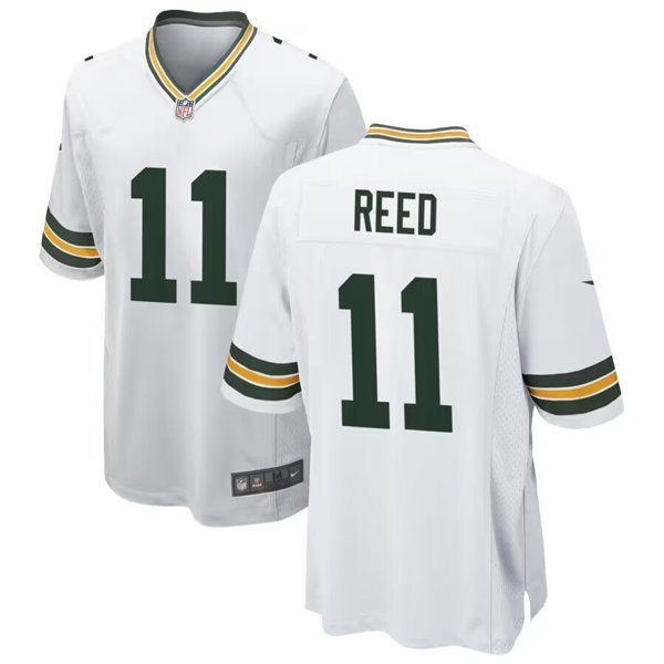 Packers #11 Jayden Reed Nike Away Limited Jersey Large White