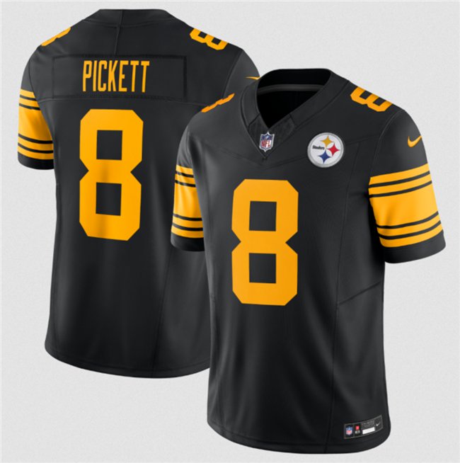 Pittsburgh Steelers 8 Kenny Pickett Black 2023 F.U.S.E. Color Rush