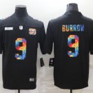 Men's Cincinnati Bengals #9 Joe Burrow 2020 Black Crucial Catch Limited Stitched Jersey