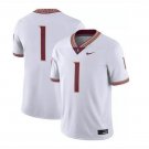 Men's Florida State Seminoles #1 White Stitched Football Jersey