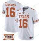 Men's Texas Longhorns #16 Arch Manning White Stitched College Football Jersey