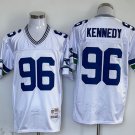 Men's Seattle Seahawks #96 Cortez Kennedy White Throwback Stitched Football Jersey