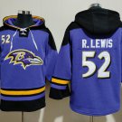Men's Baltimore Ravens #52 Ray Lewis Ageless Must-Have Lace-Up Pullover Hoodie Jersey