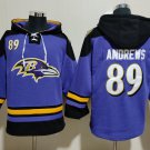 Men's Baltimore Ravens #89 Mark Andrews Ageless Must-Have Lace-Up Pullover Hoodie Jersey