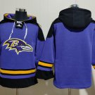 Men's Baltimore Ravens Blank Ageless Must-Have Lace-Up Pullover Hoodie Jersey