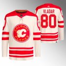 Calgary Flames #80 Daniel Vladar 2023 Cream Classic Primegreen Stitched Hockey Jersey
