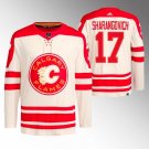 Calgary Flames #17 Yegor Sharangovich 2023 Cream Classic Primegreen Stitched Hockey Jersey