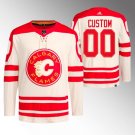 Custom Calgary Flames 2023 Cream Classic Primegreen Stitched Hockey Jersey