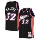 Men's Utah Jazz #32 Karl Malone Black 1998-99 Mitchell & Ness Swingman Stitched Jersey