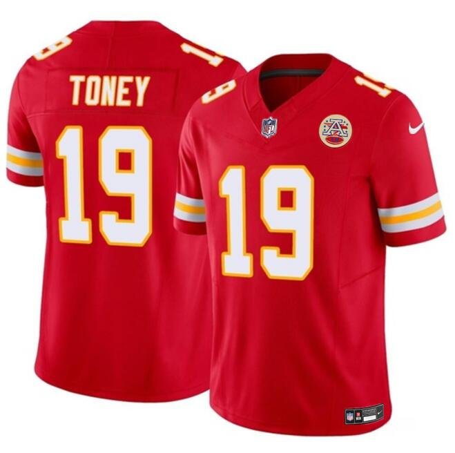 Kansas City Chiefs #19 Kadarius Toney Red 2023 F.U.S.E. Vapor ...