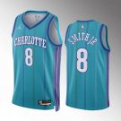 Men's Charlotte Hornets #8 Nick Smith Jr. Teal 2023/24 Classic Edition Stitched Basketball Jersey