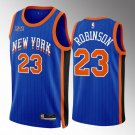 Men's New Yok Knicks #23 Mitchell Robinson Blue 2023/24 City Edition Stitched Basketball Jersey