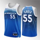 Men's Minnesota Timberwolves #55 Luka Garza Blue 2023/24 City Edition Stitched Basketball Jersey