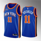 Men's New Yok Knicks #11 Jalen Brunson Blue 2023/24 City Edition Stitched Basketball Jersey