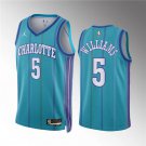 Men's Charlotte Hornets #5 Mark Williams Teal 2023/24 Classic Edition Stitched Basketball Jersey