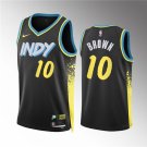Men's Indiana Pacers #10 Kendall Brown Black 2023/24 City Edition Stitched Basketball Jersey