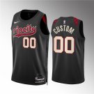 Custom Men's Portland Trail Blazers Black 2023/24 City Edition Stitched Basketball Jersey