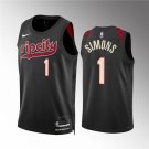 Men's Portland Trail Blazers #1 Anfernee Simons Black 2023/24 City Edition Stitched Jersey